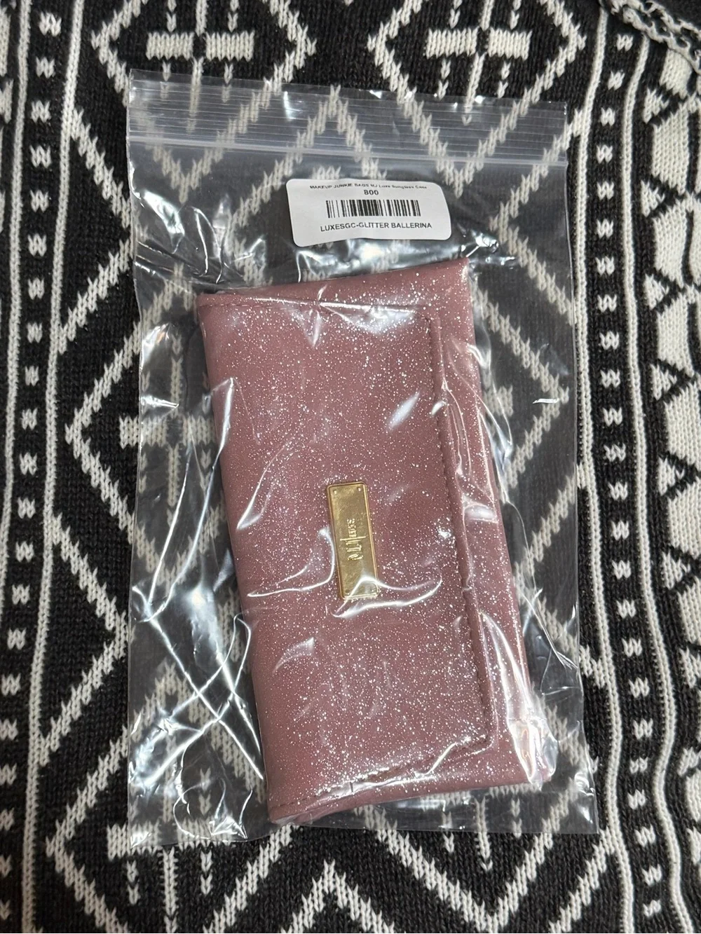 NWT: Makeup Junkie (MJ) Luxe Glitter Ballerina Sunglass Case (soft) DEAL!